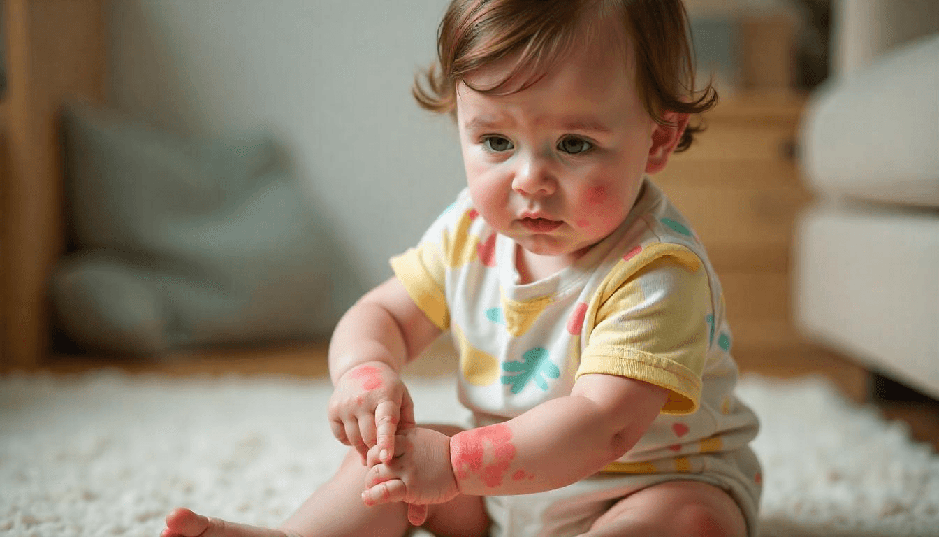 toddler with rash and itchy skin