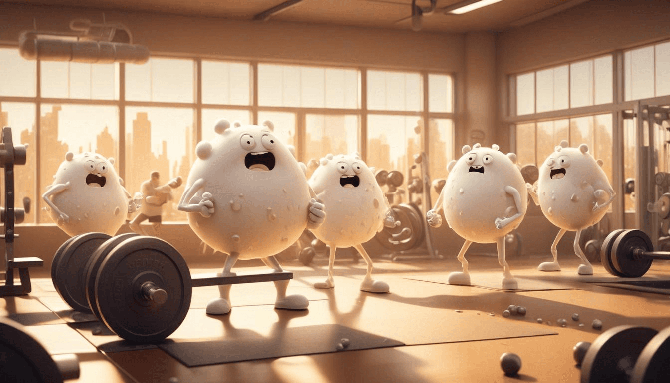 white blood cells working out