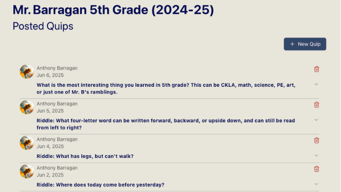 example of quick quips on jotterblog